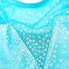 BAOHULU Gymnastics Leotards for Girls Long Sleeve Shiny Sequins Kids Biketards with Shorts Dance Unitards B217_Aqua_110 view 2