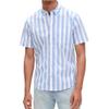 GAP Mens Stretch Poplin Shirt Blue Awning Stripe XXL view 1