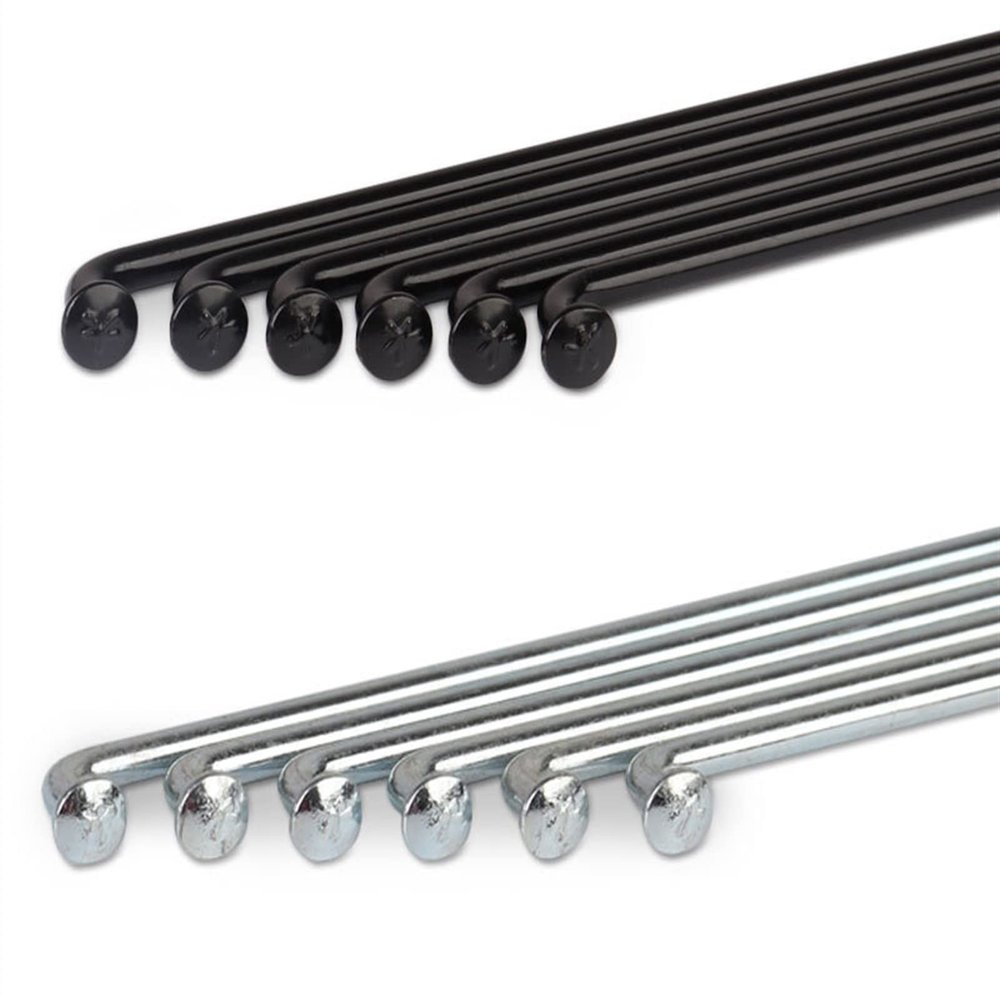 TVLAR Bicycle Steel/Stainless Steel Spokes 36Pcs E-Bike Bicycle 13G/12G High-Carbon Steel Spokes and Nipples/78/134/191/197/216/222/224/207/270 Mm (Color : Black, Size : 78MM_12G)