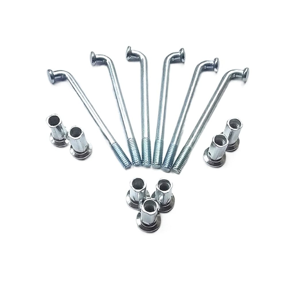 TVLAR Bicycle Steel/Stainless Steel Spokes 36 Pcs Bike Or Electric Bicycle E-Bike Spokes 12G 10G 8G Diameter 2.5/3.0/3.5mm Spoke #45 Carbon Steel Material with Nipples (Color : 8G 36pcs)