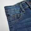 KIDSCOOL SPACE Little Girls Boys Jeans,Elastic Band Inside Ripped Straight Fit Stretchy Soft Denim Pants,Deep Blue,5-6 Years view 4