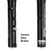 BOLANY 20/24inch Bike Suspension Air Fork 28.6mm(1-1/8inch)*220mm Thread-Less Straight Steerer 9mm Disc Brake Version MTB Front Fork 100/135mm Travel view 4
