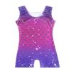 HOZIY mermaid leotards for girls gymnastics size 7-8 year old kids leo tumbling outfits bodysuits purple hot pink navy blue sparkly shiny rainbow gradient colors Leotardos Para Gimnasia Ninas view 2