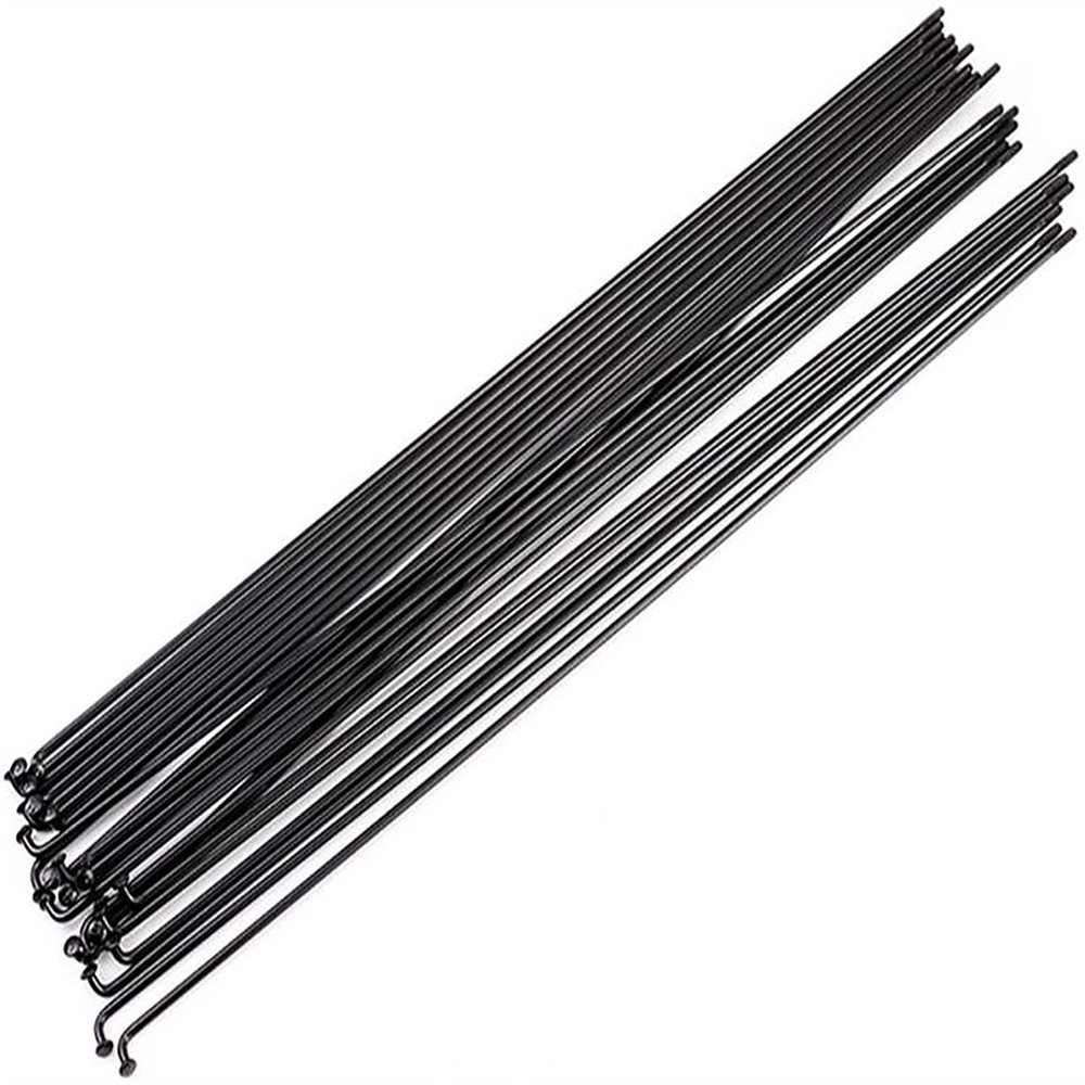 TVLAR Bicycle Steel/Stainless Steel Spokes Bike Spokes 20pcs MTB Road Bike 45# Steel Spokes Bicycle 14G Black Spokes with Nipples 250-280mm Cycling Accessories Spokes for Bikes (Color : 255)