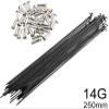 TVLAR Bicycle Steel/Stainless Steel Spokes Bike Spokes 20pcs MTB Road Bike 45# Steel Spokes Bicycle 14G Black Spokes with Nipples 250-280mm Cycling Accessories Spokes for Bikes (Color : 255) view 2
