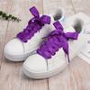 5Chaos Ribbon Satin Shoelaces, Silk Sheer Purple Boot Laces for Women Kids Girls Men, Funny Solid Color Shoestring (Purple, 39" (100cm)) view 3