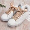 5Chaos Ribbon Satin Shoelaces, Silk Sheer Khaki Boot Laces for Women Kids Girls Men, Funny Solid Color Shoestring (Khaki, 47" (120cm)) view 3