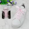 5Chaos Ribbon Satin Shoelaces, Silk Sheer Pink Boot Laces for Women Kids Girls Men, Funny Solid Color Shoestring (Pink, 43" (110cm)) view 2