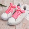 5Chaos Ribbon Satin Shoelaces, Silk Sheer Pink Boot Laces for Women Kids Girls Men, Funny Solid Color Shoestring (Hot Pink, 47" (120cm)) view 3