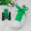 5Chaos Ribbon Satin Shoelaces, Silk Sheer Green Boot Laces for Women Kids Girls Men, Funny Solid Color Shoestring (Green, 47" (120cm)) view 2