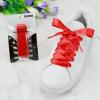 5Chaos Ribbon Satin Shoelaces, Silk Sheer Red Boot Laces for Women Kids Girls Men, Funny Solid Color Shoestring (Red, 39" (100cm)) view 2