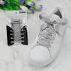 5Chaos Ribbon Satin Shoelaces, Silk Sheer Gray Boot Laces for Women Kids Girls Men, Funny Solid Color Shoestring (Gray, 47" (120cm)) view 2