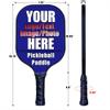 Custom Pickleball Rackets Lightweight Personalized Pickleball Racquet Add Your Photo, Text, Logo, Wood Pickleball Racket Ergonomic Grip for Beginners, Blue view 2