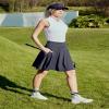 IUGA 20" Knee Length Skorts Skirts for Women with Pockets Tennis Skirt High Waisted Golf Skirts for Women Casual Athletic Deep Gray view 2
