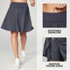 IUGA 20" Knee Length Skorts Skirts for Women with Pockets Tennis Skirt High Waisted Golf Skirts for Women Casual Athletic Deep Gray view 3