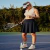 IUGA 20" Knee Length Skorts Skirts for Women with Pockets Tennis Skirt High Waisted Golf Skirts for Women Casual Athletic Black view 2