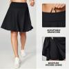 IUGA 20" Knee Length Skorts Skirts for Women with Pockets Tennis Skirt High Waisted Golf Skirts for Women Casual Athletic Black view 4