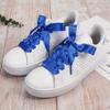 5Chaos Ribbon Satin Shoelaces, Silk Sheer Blue Boot Laces for Women Kids Girls Men, Funny Solid Color Shoestring (Royal Blue, 31" (80cm)) view 3