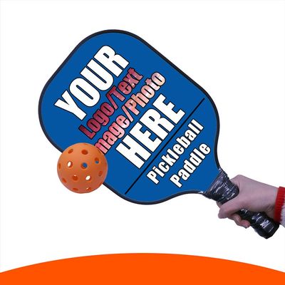 Custom Funny Paddle with Your Design, Personalized Racket, Add Picture Text Logo Name Lightweight Paddle, Neon Blue