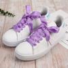 5Chaos Ribbon Satin Shoelaces, Silk Sheer Purple Boot Laces for Women Kids Girls Men, Funny Solid Color Shoestring (Light Purple, 39" (100cm)) view 3