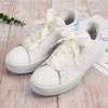 5Chaos Ribbon Satin Shoelaces, Silk Sheer Beige Boot Laces for Women Kids Girls Men, Funny Solid Color Shoestring (Beige, 47" (120cm)) view 3