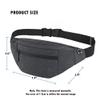 Men and women large crossbody waist bag, hiking and biking travel crossbody bag, can carry cell phone wallet, etc. (Black) view 4