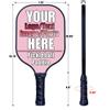 Personalized Pickle Ball Paddle Set of 1, Graphite Pickleball Paddle with Comfort Grip, Add Your Photo, Text, Logo Lightweight Pickle Ball Paddle, Light Pink view 2