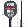 Personalized Pickleball Rackets Lightweight, Add Your Photo, Text, Logo, Wood Pickleball Racket Ergonomic Grip for Beginners, Dark Heather view 2