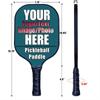 Custom Graphite Pickleball Paddle Lightweight Personalized Pickleball Racquet Add Your Photo, Text, Logo, Wood Pickleball Racket Ergonomic Grip for Beginners, Blue Green view 2