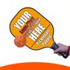 Custom Pickleball Paddle, Personalized Graphite Pickleball Paddle with Comfort Grip, Add Your Photo, Text, Logo Lightweight Pickle Ball Paddle, Gold view 1
