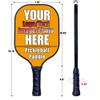 Custom Pickleball Paddle, Personalized Graphite Pickleball Paddle with Comfort Grip, Add Your Photo, Text, Logo Lightweight Pickle Ball Paddle, Gold view 2