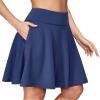 IUGA 20" Knee Length Skorts Skirts for Women with Pockets Tennis Skirt High Waisted Golf Skirts for Women Casual Athletic Navy view 1