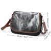 Black White Highland Cow Leather Crossbody Bags Fashion Tote Shoulder Bag Purse Wallet for Travel Office view 2