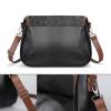 Black White Highland Cow Leather Crossbody Bags Fashion Tote Shoulder Bag Purse Wallet for Travel Office view 3
