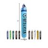 Outslayer Muay Thai Heavy Bag (Muay Thai 6ft 130 lbs, Light Blue/Dark Blue) - with D-Ring view 3