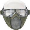 Aifordge PJ Tactical Fast Helmet & Protect Ear Foldable Double Straps Half Face Mesh Mask & Goggle for Airsoft Paintball CS Game Set view 3