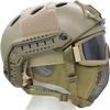 Aifordge PJ Tactical Fast Helmet & Protect Ear Foldable Double Straps Half Face Mesh Mask & Goggle for Airsoft Paintball CS Game Set view 2