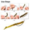50pcs Wide Gap Fishing Hook Worm Hook High Carbon Steel Jig Fishing Hook for Bass Hook Saltwater Fresh Water Fishing Size: 1/0-5/0 (4/0) view 2