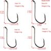 100pcs Offset Octopus Fishing Hooks High Carbon Steel Fishing Hook Sports Fishing Hooks Sizes 1/0 to 9/0 (3/0) view 4