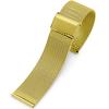 Stainless Steel Watch Band 8/10/12/13/14/15/16/17/18/19/20/21/22/23/24mm Silver Mesh Watchband 304 Stainless Steel Strap (Color : Gold, Size : 21mm) view 1