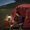 XARONF Solar Rechargeable Camping Lantern, 3 Light Modes Camping Light, 2-in-1 Camping Lantern and Phone Charger, for Camping Hiking Fishing, Blue (Color : Black) view 3