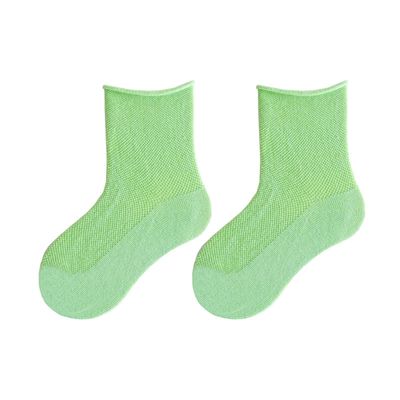 Baby Girl Socks Children's Spring Summer Solid Candy Color Socks Toddler Kids Baby Boys Girls Thin Mesh Crew Socks (Green, 6-8 Years)