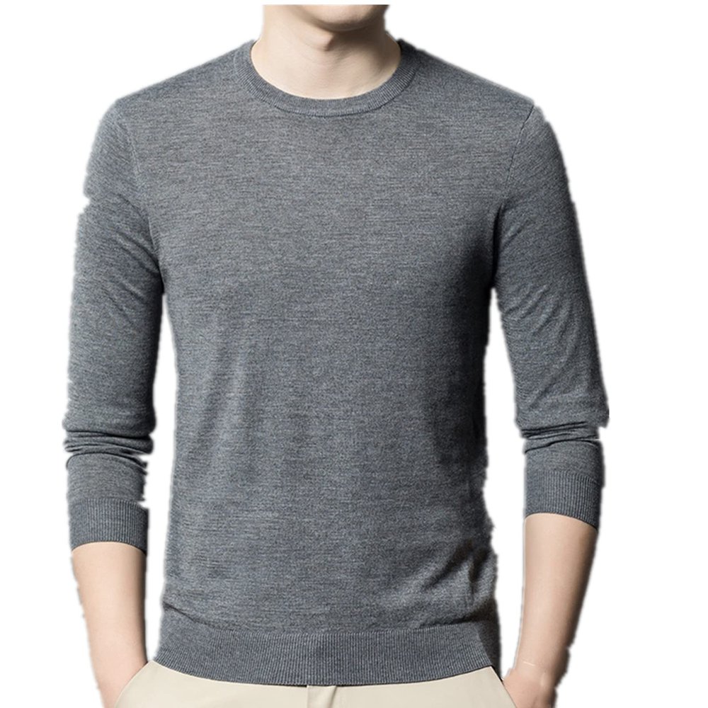 ANBID Men's Autumn and Winter Sweaters Men's Anti-Pilling Solid Color Sweaters Simple Turtleneck Sweaters Men(XL,Color 3)