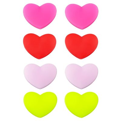 DQITJ 8 Pack Tennis Racquet Dampeners, Heart Shape Rubber Tennis Racket Damper Shock Absorber, Tennis Vibration Dampener with 4 Colors