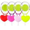 DQITJ 8 Pack Tennis Racquet Dampeners, Heart Shape Rubber Tennis Racket Damper Shock Absorber, Tennis Vibration Dampener with 4 Colors view 3