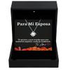 Love Knot Silver Necklace Luxury Box Cadena de oro para esposa con mensaje personalizado, Regalo de aniversario de boda o navidad view 1