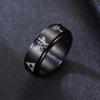 Adreamz 8mm Mens Black Spinner Pattern Triforce Stainless Steel Wedding Band Anxiety Relief Spinning Ring 12.5 view 3