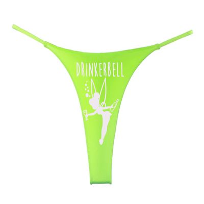 Southern Sisters Novelty Drinkerbell Fairy Funny St Pattys Day G String Thong XL Green
