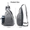ZOEA Pickleball Bag, Sport Pickleball Sling Bag for Women Man, Adjustable Pickleball Backpack with Fence Hook Water Bottle Holder, Fits 4 Paddles and All Your Other Gear (White Grey) view 2