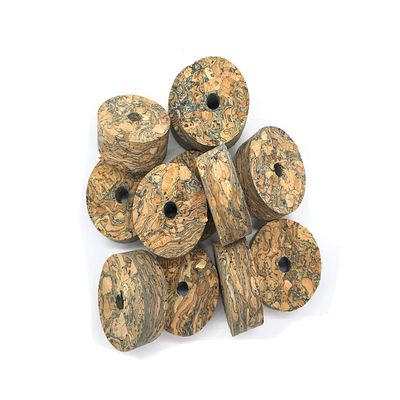 Custom Rod Building Cork Rings, 1.25" or 1.5" x .5', 1/4" Bore, 50 Pack,